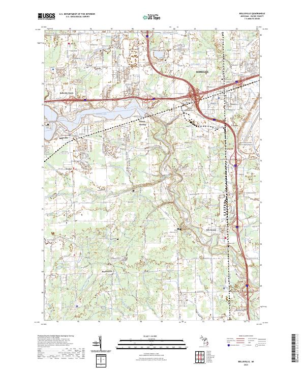 US Topo 7.5-minute map for Belleville MI