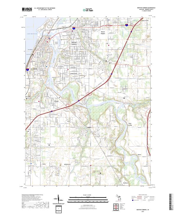 US Topo 7.5-minute map for Benton Harbor MI