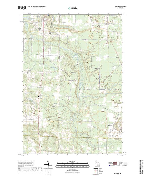 US Topo 7.5-minute map for Benzonia MI