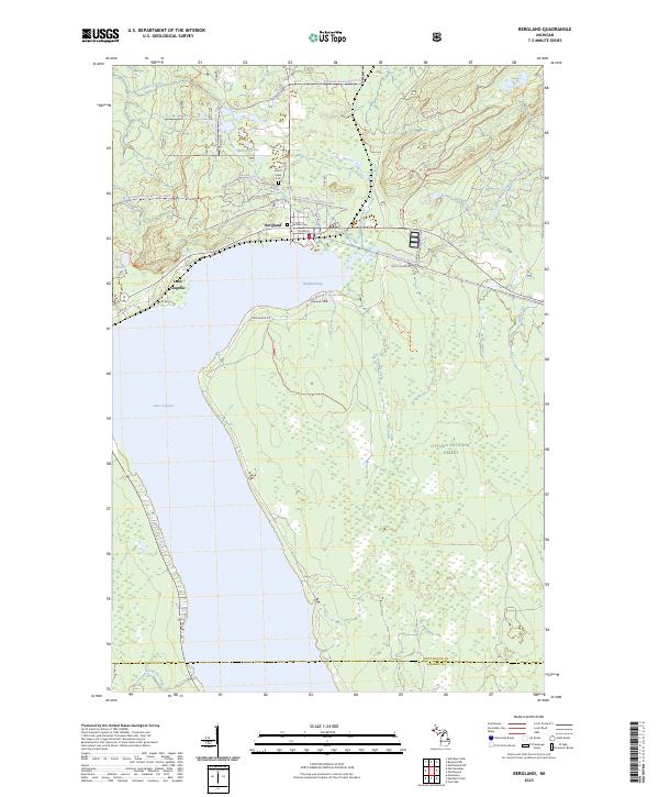 US Topo 7.5-minute map for Bergland MI