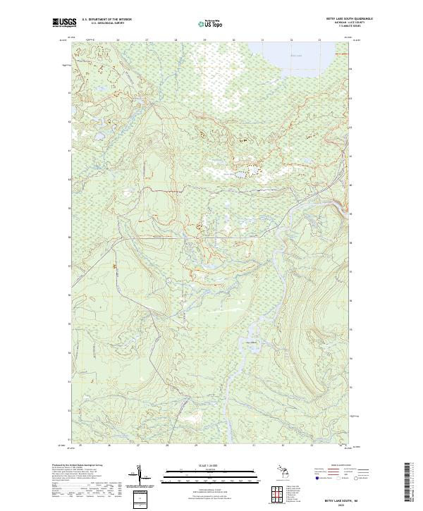 US Topo 7.5-minute map for Betsy Lake South MI