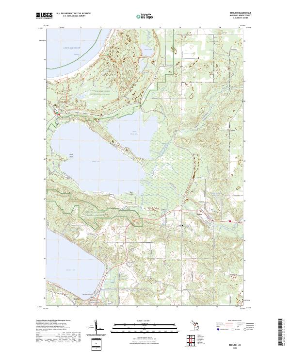 US Topo 7.5-minute map for Beulah MI