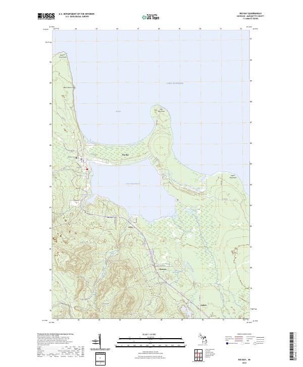 US Topo 7.5-minute map for Big Bay MI