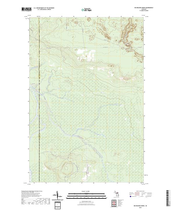 US Topo 7.5-minute map for Big Beaver Creek MI