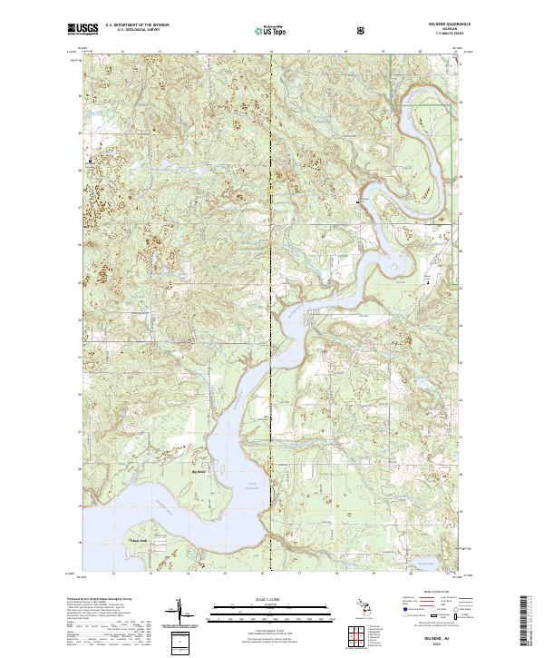 US Topo 7.5-minute map for Big Bend MI