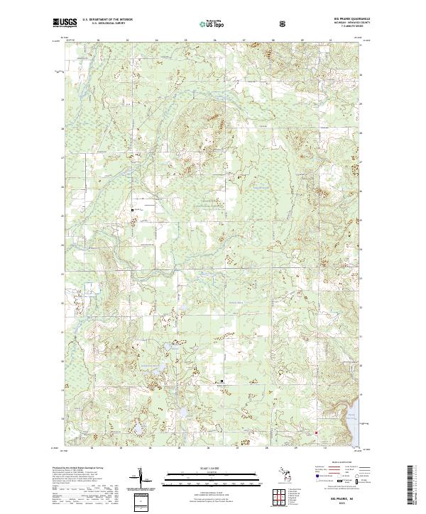 US Topo 7.5-minute map for Big Prairie MI