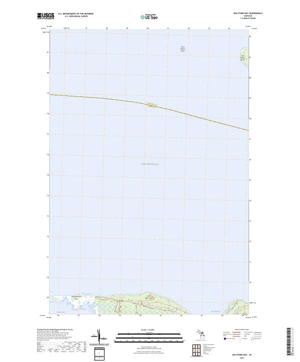 US Topo 7.5-minute map for Big Stone Bay MI