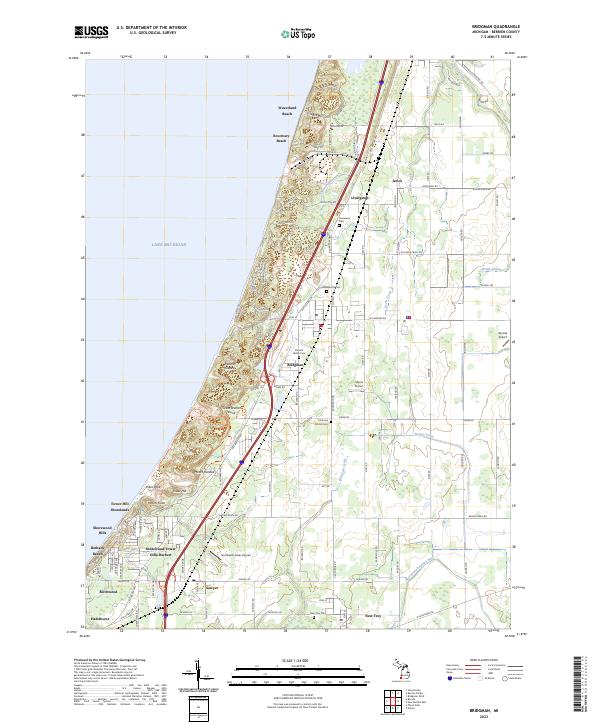 US Topo 7.5-minute map for Bridgman MI