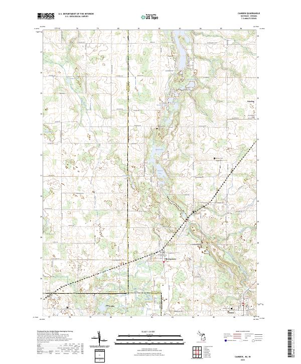 US Topo 7.5-minute map for Camden MIIN