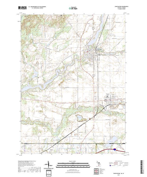 US Topo 7.5-minute map for Constantine MIIN