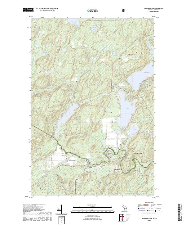 US Topo 7.5-minute map for Hagerman Lake MIWI