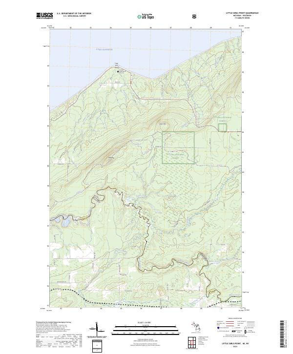 US Topo 7.5-minute map for Little Girls Point MIWI