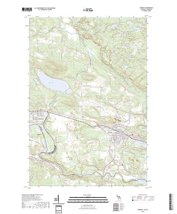 US Topo 7.5-minute map for Norway MIWI