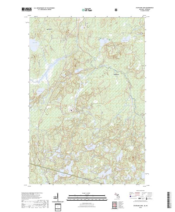 US Topo 7.5-minute map for Stateline Lake MIWI