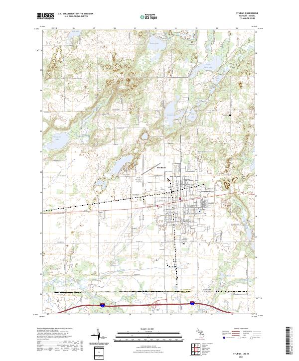 US Topo 7.5-minute map for Sturgis MIIN