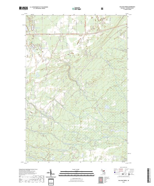 US Topo 7.5-minute map for Sullivan Creek MI