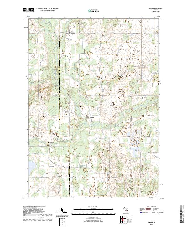 US Topo 7.5-minute map for Sumner MI