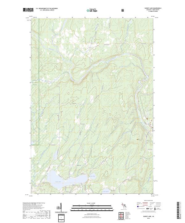 US Topo 7.5-minute map for Sunset Lake MI