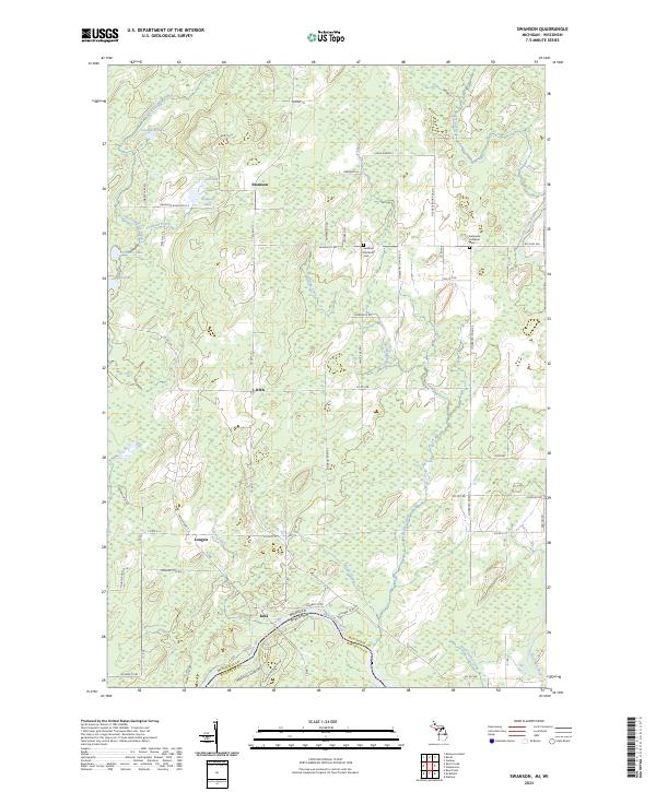 US Topo 7.5-minute map for Swanson MIWI