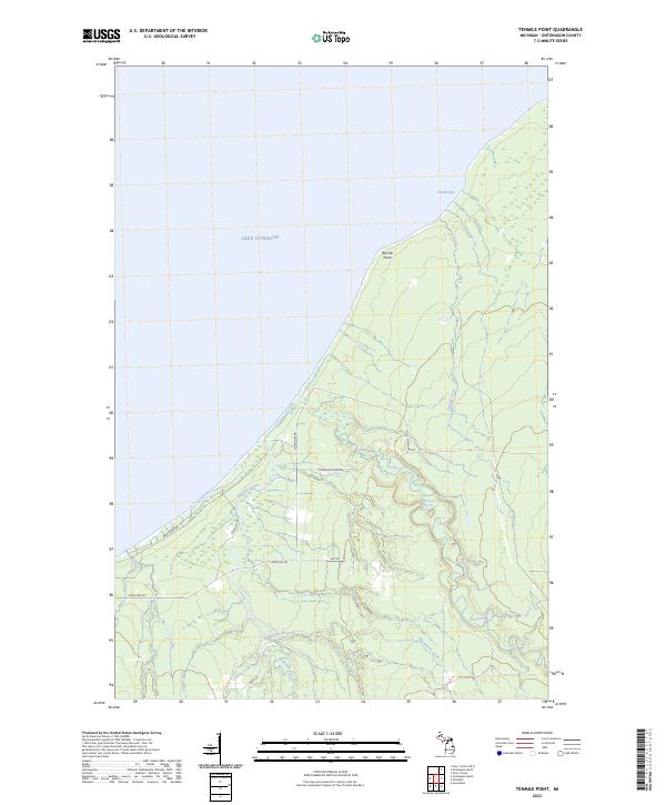 US Topo 7.5-minute map for Tenmile Point MI