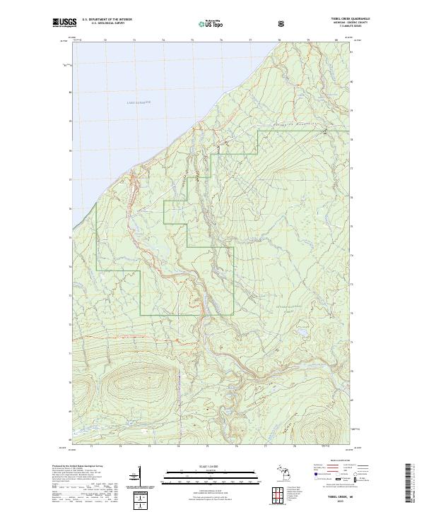 US Topo 7.5-minute map for Tiebel Creek MI