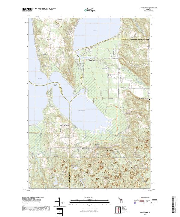 US Topo 7.5-minute map for Torch River MI