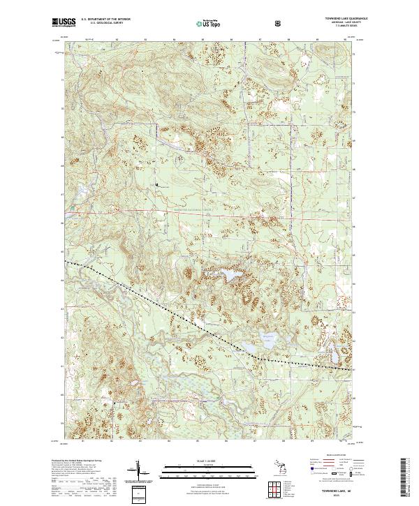 US Topo 7.5-minute map for Townsend Lake MI