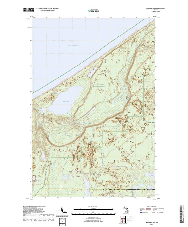 US Topo 7.5-minute map for Trappers Lake MI