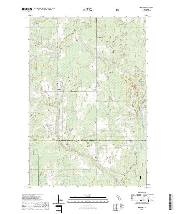 US Topo 7.5-minute map for Trenary MI