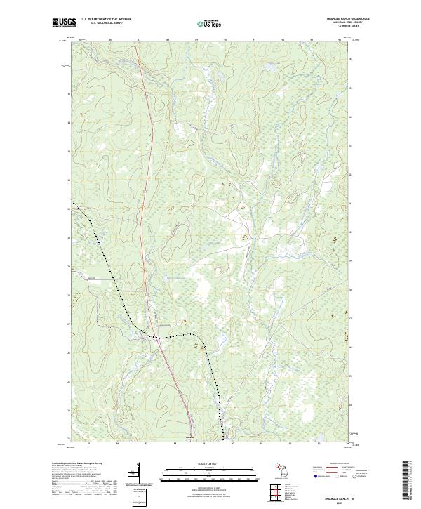 US Topo 7.5-minute map for Triangle Ranch MI