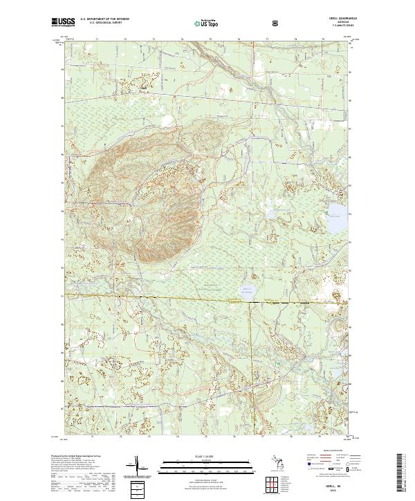 US Topo 7.5-minute map for Udell MI