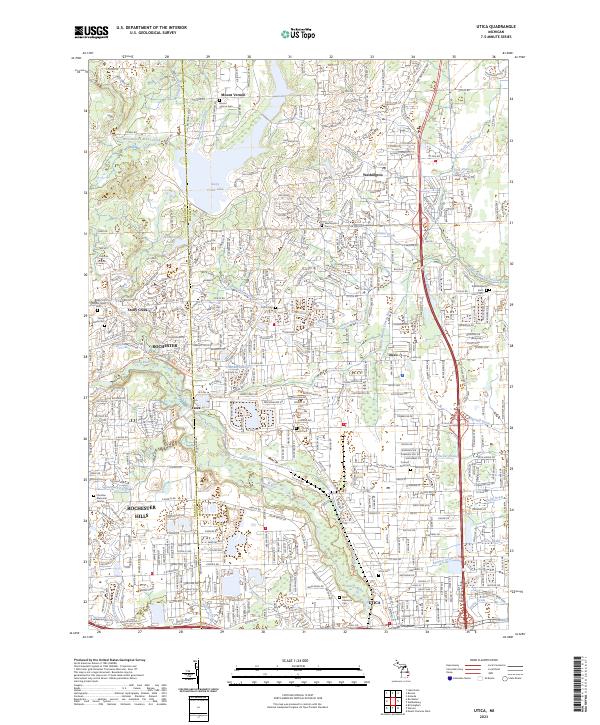 US Topo 7.5-minute map for Utica MI