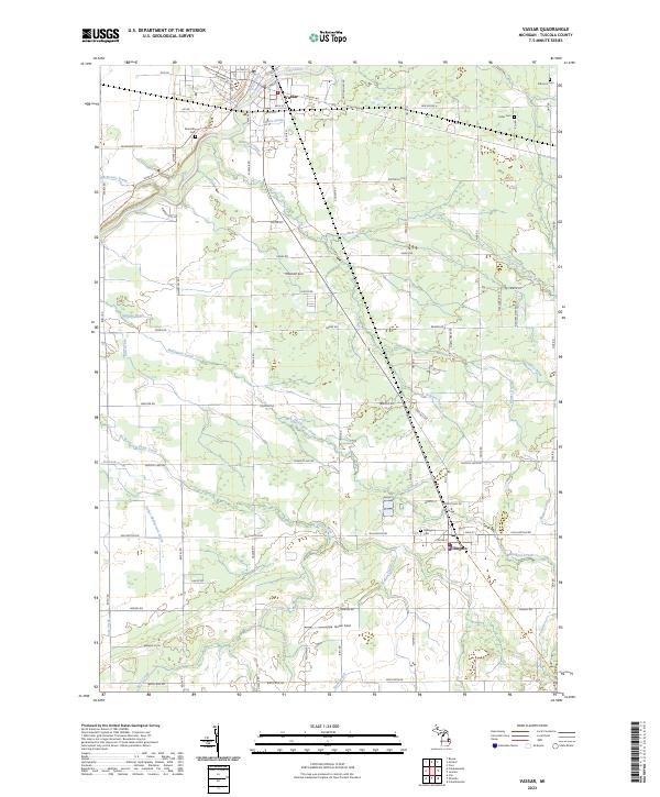 US Topo 7.5-minute map for Vassar MI