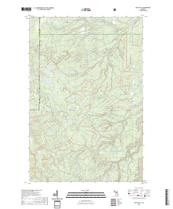 US Topo 7.5-minute map for Vista Falls MI