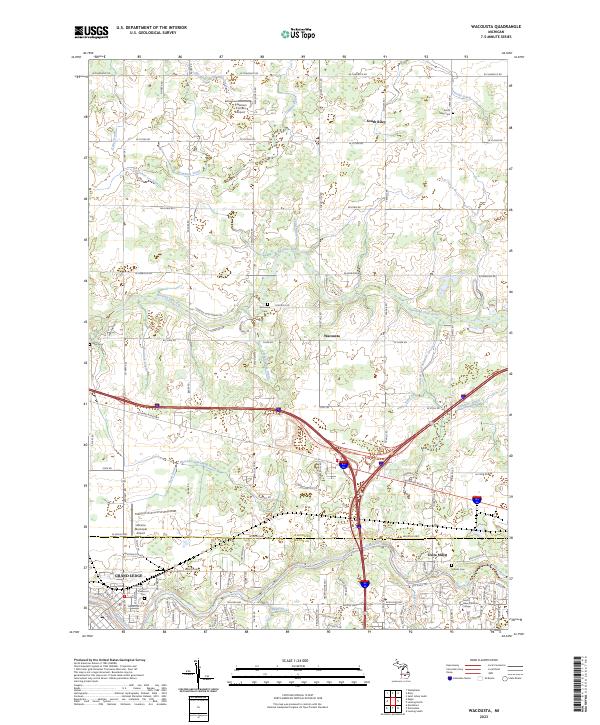 US Topo 7.5-minute map for Wacousta MI