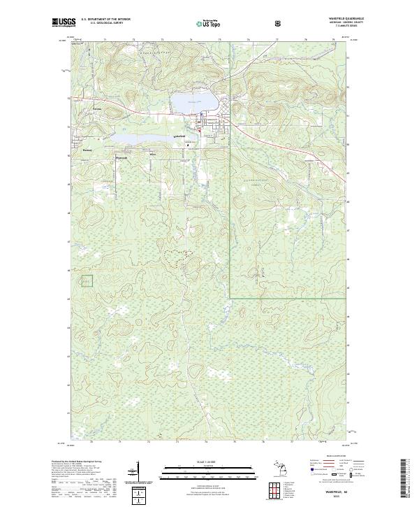 US Topo 7.5-minute map for Wakefield MI