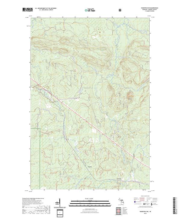 US Topo 7.5-minute map for Wakefield NE MI