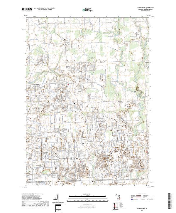 US Topo 7.5-minute map for Waldenburg MI