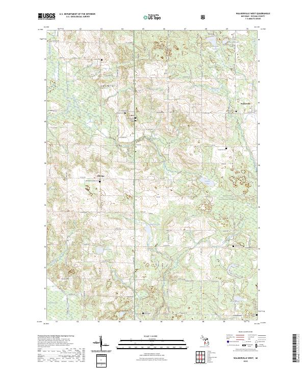 US Topo 7.5-minute map for Walkerville West MI