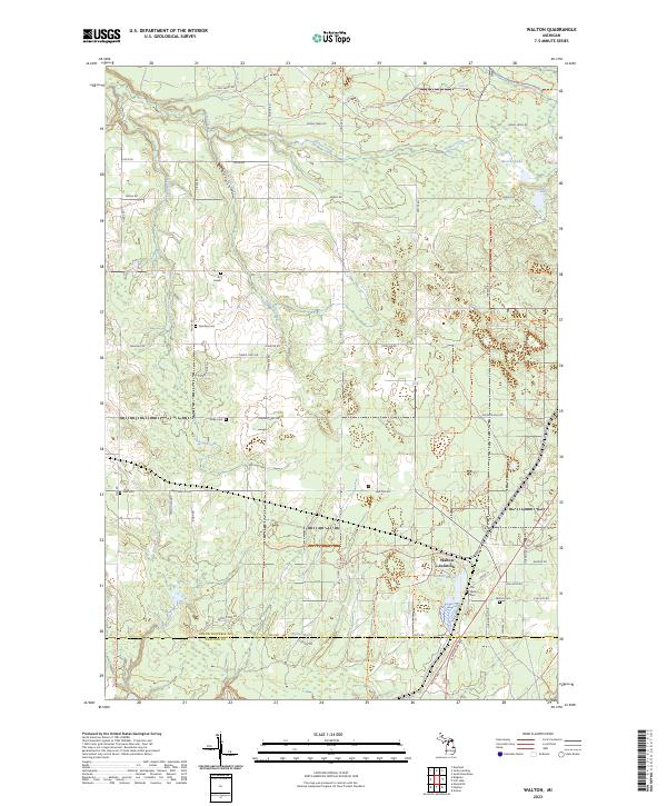 US Topo 7.5-minute map for Walton MI