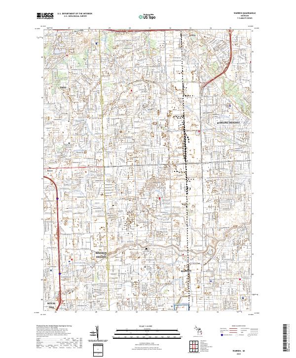 US Topo 7.5-minute map for Warren MI