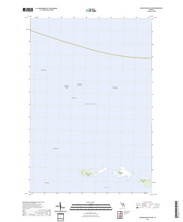 US Topo 7.5-minute map for Waugoshance Island MI