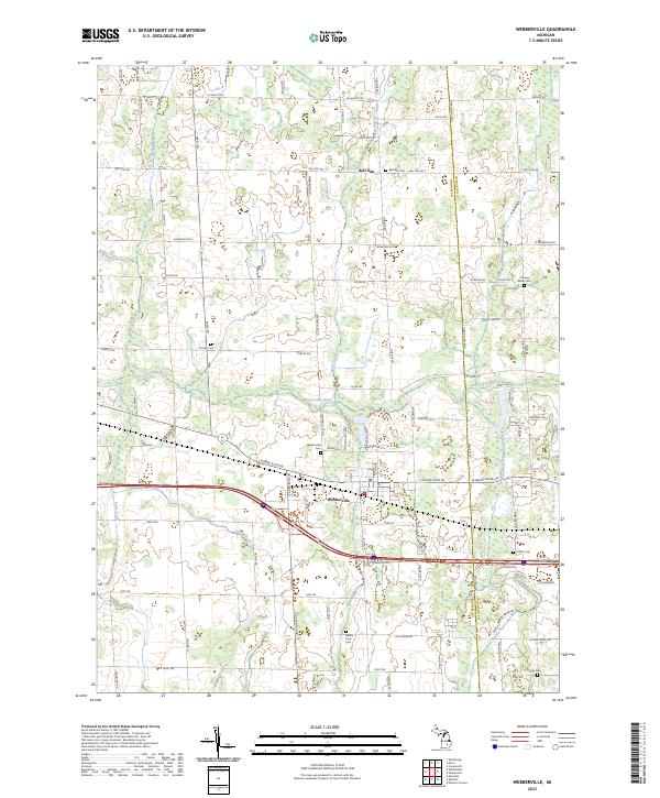 US Topo 7.5-minute map for Webberville MI