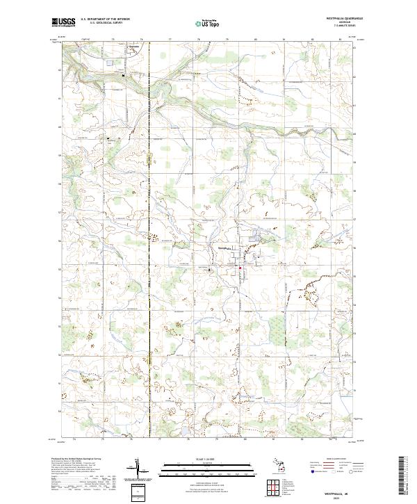 US Topo 7.5-minute map for Westphalia MI