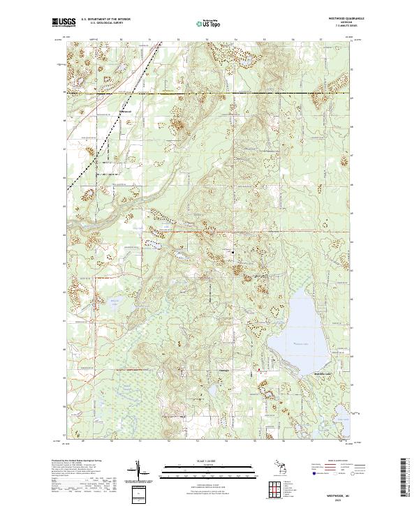 US Topo 7.5-minute map for Westwood MI