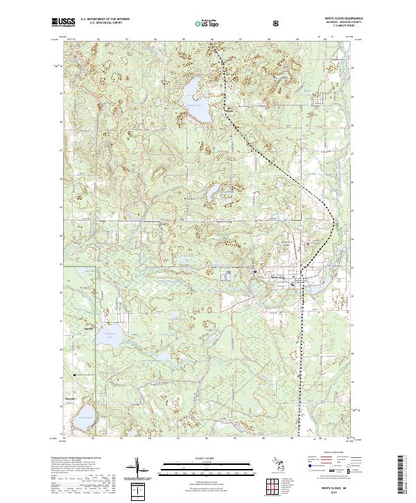 US Topo 7.5-minute map for White Cloud MI