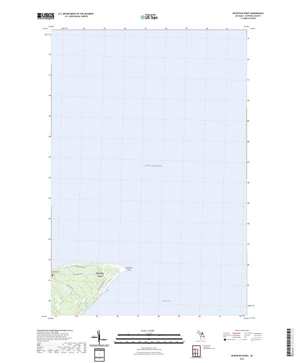 US Topo 7.5-minute map for Whitefish Point MI