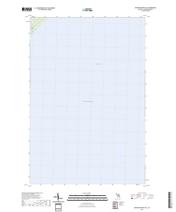 US Topo 7.5-minute map for Whitefish Point OE S MI