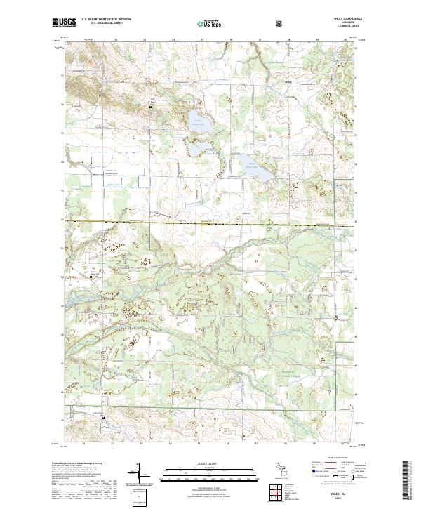 US Topo 7.5-minute map for Wiley MI