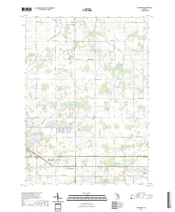 US Topo 7.5-minute map for Woodbury MI